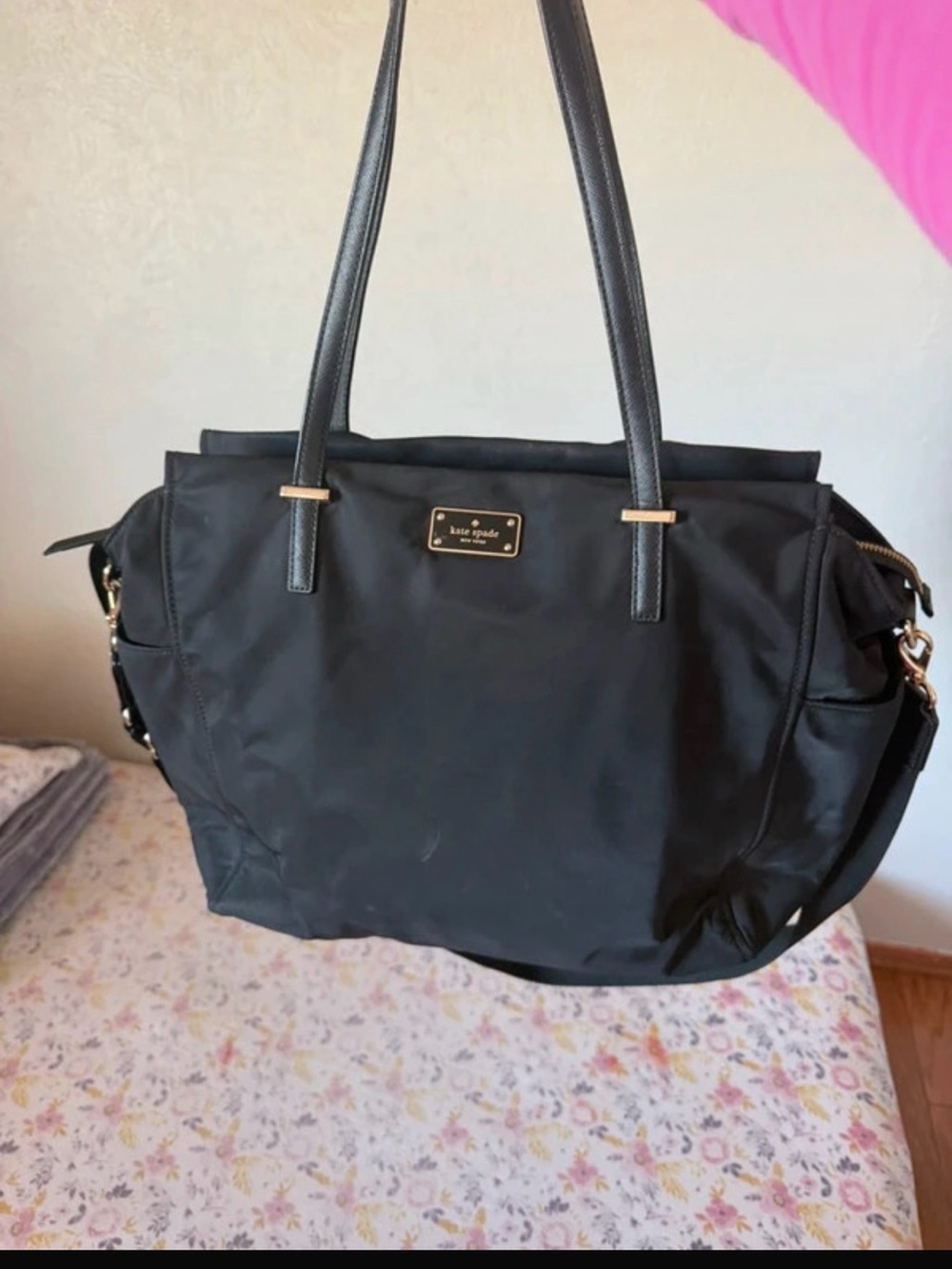 Kate Spade Black Bag with Leather Straps
